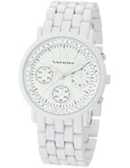 Vernier Womens VNR11006 Round Crystal Bezel Chrono-Look Fashion Watch