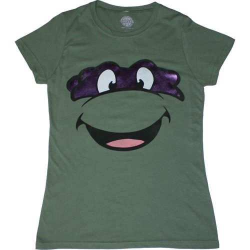  Teenage Mutant Ninja Turtles Donatello Big Face Juniors Girly T-Shirt