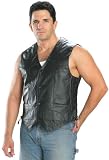 Leather Men's Side Lace Vests
