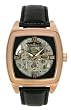 Tremont 3 Hand Automatic Skeleton Rose Gold-Tone Watch with Leather Strap. Model: 843332003185