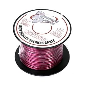 Pyramid RSW1250 12-Gauge 50-Foot Spool of High-Quality Speaker Zip Wire (Colors May Vary)