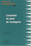 Revue Ellipses Marketing  / L'essentiel du droit de l'entreprise : Fiches de cours et cas pratiques corrigés