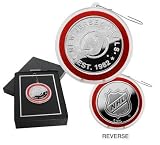 New Jersey Devils Silver Coin Ornament