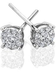 Diamond Unity Flower Stud Earrings 1/4ctw