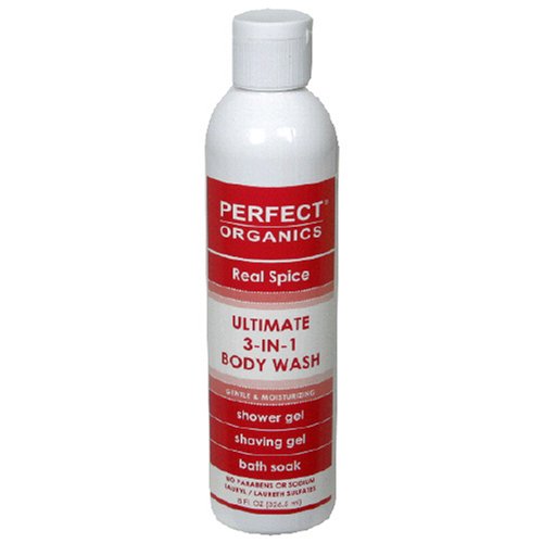 Perfect Organics Ultimate 3-In-1 Body Wash, Orange Ginger, 8 fl oz (326.5 ml) (Pack of 2)