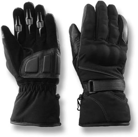 Vance Leathers Thinsulate Waterproof Men's Armored Motorcycle Gloves - Black - XXXL