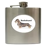 Dachshund Wirehaired Hip Flask (6 oz)