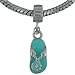 Pugster Aqua Beach Sandal Dangle European Beads Bracelet