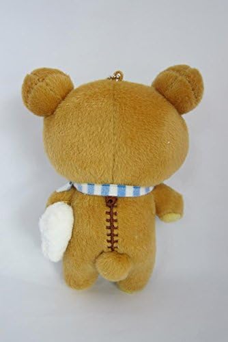 Rilakkuma Shimashima Everyday (Scarf) Plush Ball Keychain- Collector's Edition (5.5 Inch)