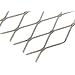 Carbon Steel Expanded Metal Flat Sheet, 1-1/2" LWD Diamond Openings, 83% Open Area