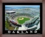 Aerial view print of Oakland Athletics Network Associates Colliseum