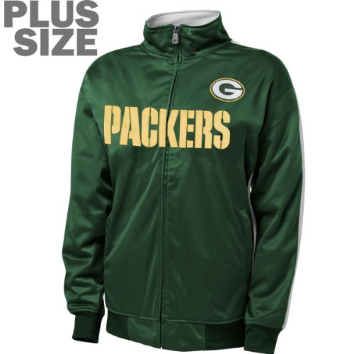Green Bay Packers Women's Plus Size Full-Zip Track Jacket