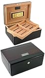 Digital Hygrometer Humidor - Holds 120 Cigars
