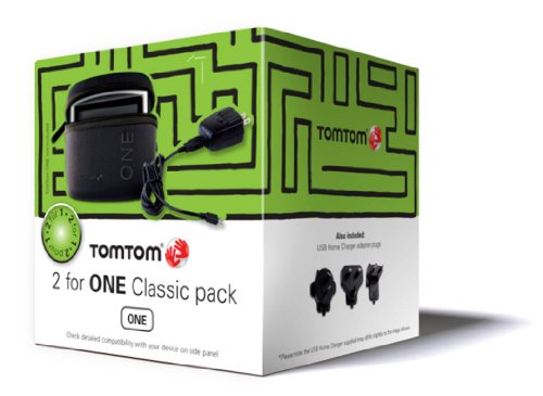 TomTom 2forONE Classic Cube Pack (Tasche, USB-Reiseladegerät, Trageriemen) für TomTom One & Start2