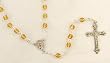 Pack of 8 November Topaz Birthstone Glass Beads Rosaries 17.5"