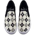 NOTW (Not of this world) Gray/ Black Checkerboard Argyle Slip On Shoes for Men