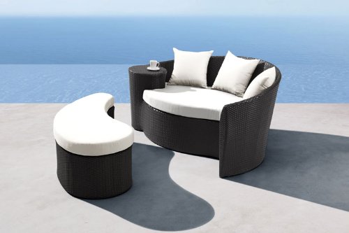 2pc Modern Outdoor UV Treated Weaved Lounge Bed - ZO-CUR-B1 product image