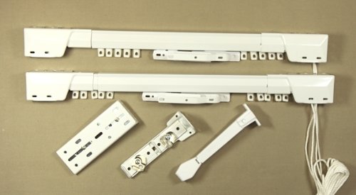 A&F Rod Decor - Double Traverse Curtain Rod 30-48 inch Center Open