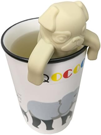 SHOWYOUR Pack of 5 Loose Leaf Tea Infuser Strainers for Herbal Weight Loss Tea and Mulling Spices Made from Food-Grade Silicone Pug Yellow