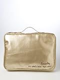 Best Price INNER BEAUTY EMBROIDERED 4 PIECE METALLIC GOLD LARGE TRAVEL COSMETIC CASE MAKEUP BEAUTY TOILETRY BAG HOLDER ORGANIZER