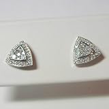 14K White Gold Diamond Earrings - 0.50 Ct.