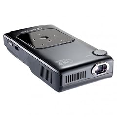 Aiptek Pocket Cinema V50 DLP Projektor (Bildgr��e bis 215cm (85 Zoll), Kontrast 2000:1, 40 ANSI Lumen, WVGA, Mediaplayer f�r Foto und Video, SD Kartenslot, integrierter Akku) schwarz