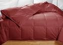 Cranberry Red Colored Feather Down Comforter - King Size