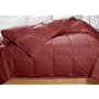 Cranberry Red Colored Feather Down Comforter - King Size