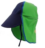 Bright Bots UPF50+ Australian Legionnaires Sun Hat Navy and Green Medium (12-24 months)