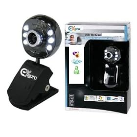 Ex-Pro Night Vision Face Tracking built in microphone Web Camera Cam, Snap Shot Function, Video Camera Function, upto 7.1 Mega pixels 2G Lens, 8 LED Lights, Video FX Function - 100% compatible for Yahoo, MSN Chat, AOL, Skype etc...