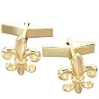 14K Yellow Gold Fleur de Lis Cufflinks