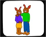 Mouse Pad with body pregnant clothes individuals individual couple humans person human persons people rabbit family