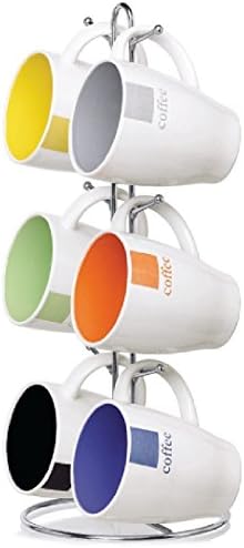 US Shopee 6-Piece coffee Mug with Stand (Multi1)