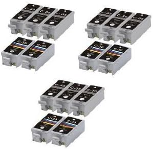 D@J Canon Pixma iP100 Compatible Set of 15 Ink Cartridges: 9 Black PGI-35, 6 Color CLI-36 PIXMA iP100 PIXMA mini 260PIXMA mini320