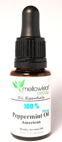 Peppermint Oil 100% Pure With Dropper, Made in America, Organic, Unrefined, Steam Distilled, 0.5 oz, Therapeutic Grade, Benefits Hair Growth, Repels Mice, Rats, Spiders, Diffuser Able, Can Be Added to Lotion, Soap, Shampoo, Reduce Headaches, Joint Pain, and Motion Sickness, Helps Focus, Relieve Stress, Helps With Cold Symptoms