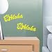 StikEez Yellow Small 2-Pack Aloha With Hawaiian Flower Fun Wall Decal