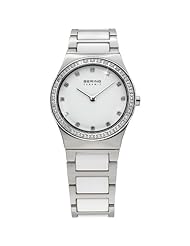 Bering Time 32430-754 Ladies Ceramic White Silver Watch