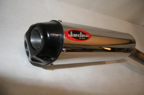 Jardine RT1 Stainless Dual Outlet Slip On Exhaust Pipe ZX-6R INCL FNDR KIT 07 08