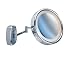 WENKO 3656270100 Kosmetik-Wandspiegel Touch - beleuchtet, schwenkbar, 100% und 500%, Chrom, Spiegel-� 16.5 cm, � 22.5 x 36 cm