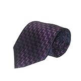 La Cravatta Hommes 100% Microfiber Tissé Zigzag Cravate