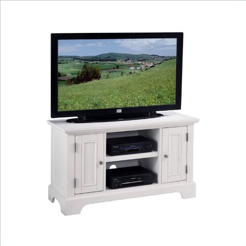 Home Styles 5530-09 Naples TV Stand, White Finish