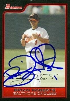 Brian Roberts Autographed/Hand Signed Baseball Card (Baltimore Orioles) 2006 Bowman #9