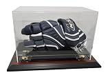 Phoenix Coyotes Hockey Glove Display Case with Mahogany Finish Base