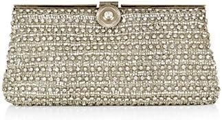 Monsoon Womens Sparkle Bridal Clutch Size 00 Silver