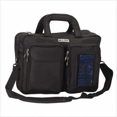 Solar Computer Briefcase/Backpack in Black
