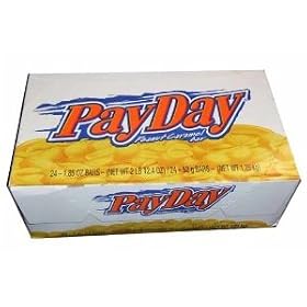 Pay Day 1.85 oz Candy Bars. (Pack of 24)
