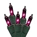 Set of 150 Heavy Duty Purple Mini Christmas Lights - Green Wire Connect 6