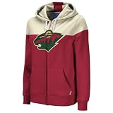 Minnesota Wild Women's Red Full-Zip Hooded Sweatshirt
