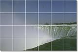 IMAGE OF Waterfalls Photo Floor Tile Mural 19 | 17x25.5 using (24) 4.25x4.25 tiles