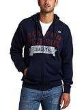 MLB Men's Boston Red Sox Arch Classic Long Sleeve Full Zip Hooded Fleece, Athletic Navy, X-Large